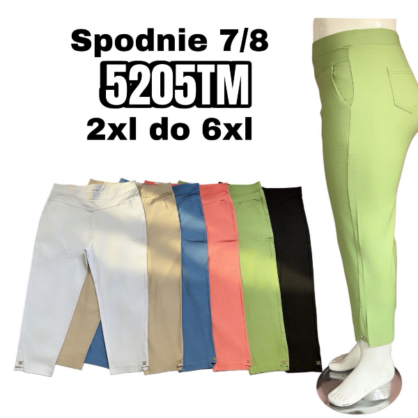 Spodnie damskie 7/8 Roz 2XL-6XL, Mix Kolor Paczka 10 szt